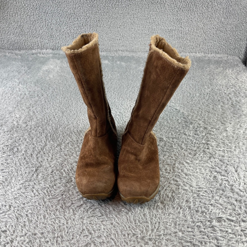 Patagonia Polartec Lugano Waterproof Suede Fur Lined Boots Women's Size 7 Brown